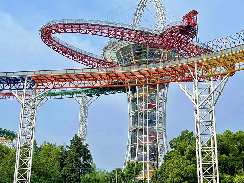 觀(guān)景臺+玻璃水滑